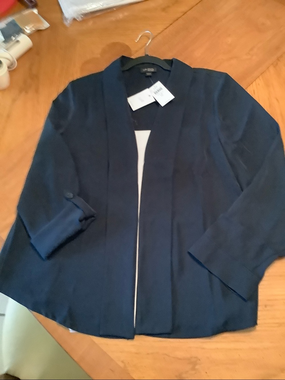 J. Jill Navy Open-Front Women's Cardigan sz PL